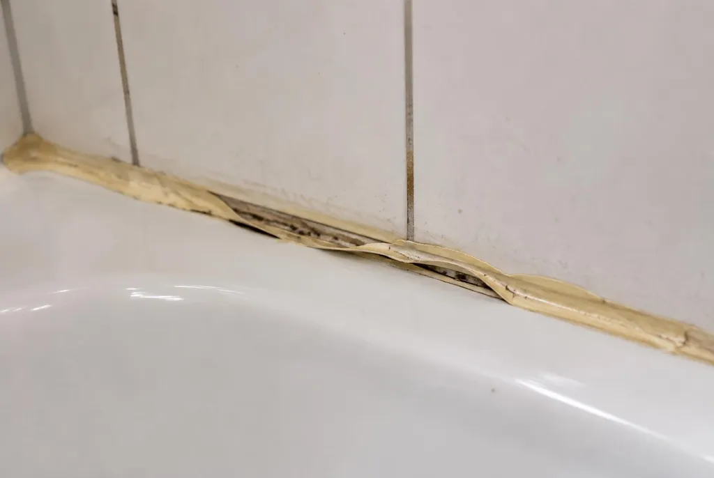 Kitbedrijf Leerdam – loslatende kit naast het bad